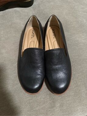 Earth Women’s Black Comfort Loafers Slip-On Shoes Size 9W Wide